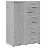 VidaXL Dressoir 60x31x84 cm bewerkt hout grijs sonoma eikenkleurig