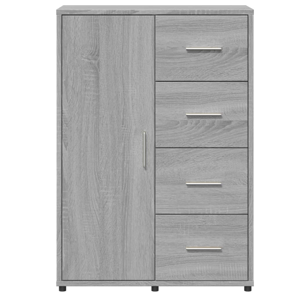 VidaXL Dressoir 60x31x84 cm bewerkt hout grijs sonoma eikenkleurig
