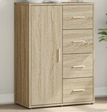 VidaXL Dressoir 60x31x84 cm bewerkt hout sonoma eikenkleurig