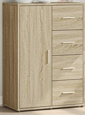VidaXL Dressoir 60x31x84 cm bewerkt hout sonoma eikenkleurig
