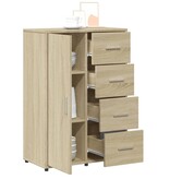 VidaXL Dressoir 60x31x84 cm bewerkt hout sonoma eikenkleurig