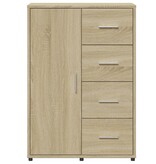VidaXL Dressoir 60x31x84 cm bewerkt hout sonoma eikenkleurig