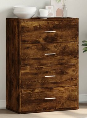 VidaXL Dressoir 60x31x84 cm bewerkt hout gerookt eikenkleurig