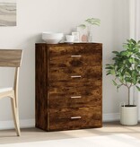 VidaXL Dressoir 60x31x84 cm bewerkt hout gerookt eikenkleurig