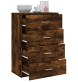 VidaXL Dressoir 60x31x84 cm bewerkt hout gerookt eikenkleurig