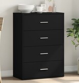 VidaXL Dressoir 60x31x84 cm bewerkt hout zwart