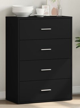 VidaXL Dressoir 60x31x84 cm bewerkt hout zwart