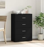 VidaXL Dressoir 60x31x84 cm bewerkt hout zwart