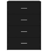 VidaXL Dressoir 60x31x84 cm bewerkt hout zwart