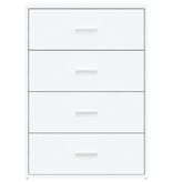 VidaXL Dressoir 60x31x84 cm bewerkt hout wit