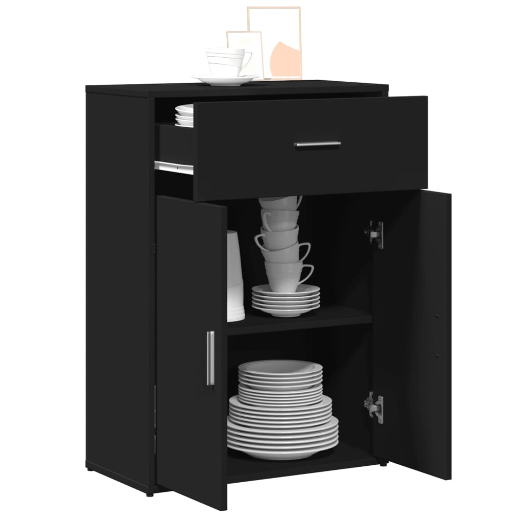 VidaXL Dressoir 60x30x84 cm bewerkt hout zwart