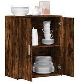 VidaXL Dressoir 60x31x70 cm bewerkt hout gerookt eikenkleurig