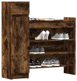 VidaXL Schoenenkast 100,5x28x100 cm bewerkt hout gerookt eikenkleurig
