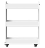 VidaXL Kast met wieltjes 60x22x79 bewerkt hout wit