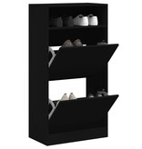 VidaXL Schoenenkast 60x34x116 cm bewerkt hout zwart