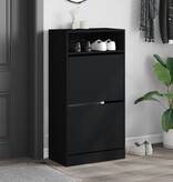 VidaXL Schoenenkast 60x34x116 cm bewerkt hout zwart