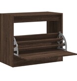 VidaXL Schoenenkast 80x42x69 cm bewerkt hout bruin eikenkleur