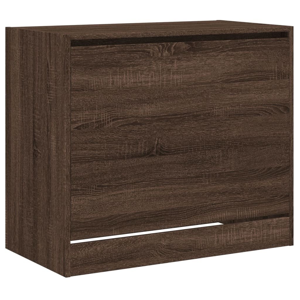 VidaXL Schoenenkast 80x42x69 cm bewerkt hout bruin eikenkleur
