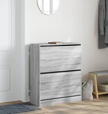 VidaXL Schoenenkast 80x34x96,5 cm bewerkt hout grijs sonoma eikenkleur