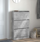 VidaXL Schoenenkast 80x21x125,5 cm bewerkt hout betongrijs