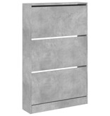 VidaXL Schoenenkast 80x21x125,5 cm bewerkt hout betongrijs