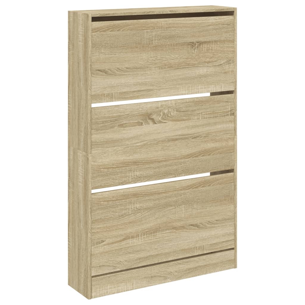 VidaXL Schoenenkast 80x21x125,5 cm bewerkt hout sonoma eikenkleurig