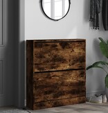 VidaXL Schoenenkast 80x21x87,5 cm bewerkt hout gerookt eikenkleurig