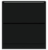 VidaXL Schoenenkast 80x21x87,5 cm bewerkt hout zwart