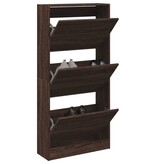 VidaXL Schoenenkast 60x21x125,5 cm bewerkt hout bruin eikenkleur