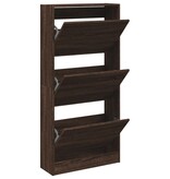 VidaXL Schoenenkast 60x21x125,5 cm bewerkt hout bruin eikenkleur