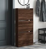 VidaXL Schoenenkast 60x21x125,5 cm bewerkt hout bruin eikenkleur