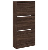 VidaXL Schoenenkast 60x21x125,5 cm bewerkt hout bruin eikenkleur