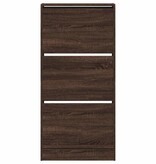 VidaXL Schoenenkast 60x21x125,5 cm bewerkt hout bruin eikenkleur