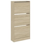 VidaXL Schoenenkast 60x21x125,5 cm bewerkt hout sonoma eikenkleurig