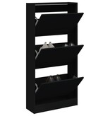 VidaXL Schoenenkast 60x21x125,5 cm bewerkt hout zwart
