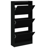 VidaXL Schoenenkast 60x21x125,5 cm bewerkt hout zwart