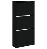 VidaXL Schoenenkast 60x21x125,5 cm bewerkt hout zwart