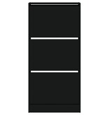 VidaXL Schoenenkast 60x21x125,5 cm bewerkt hout zwart