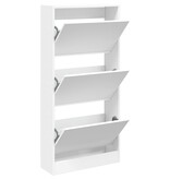 VidaXL Schoenenkast 60x21x125,5 cm bewerkt hout wit