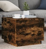 VidaXL Salontafel met metalen poten 50x50x40 cm gerookt eikenkleurig