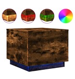 VidaXL Salontafel met metalen poten 50x50x40 cm gerookt eikenkleurig