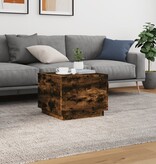 VidaXL Salontafel met metalen poten 50x50x40 cm gerookt eikenkleurig