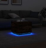 VidaXL Salontafel met metalen poten 50x50x40 cm gerookt eikenkleurig