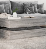 VidaXL Salontafel met LED-verlichting 90x50x40 cm grijs sonoma eiken