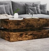 VidaXL Salontafel met LED-verlichting 90x50x40 cm gerookt eikenkleurig