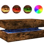 VidaXL Salontafel met LED-verlichting 90x50x40 cm gerookt eikenkleurig