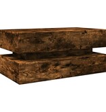 VidaXL Salontafel met LED-verlichting 90x50x40 cm gerookt eikenkleurig