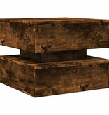 VidaXL Salontafel met metalen poten 50x50x40 cm gerookt eikenkleurig