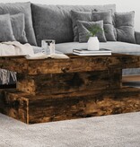 VidaXL Salontafel met LED-verlichting 90x50x40 cm gerookt eikenkleurig