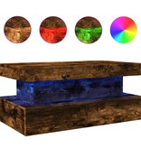 VidaXL Salontafel met LED-verlichting 90x50x40 cm gerookt eikenkleurig